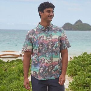 Reyn Spooner Bob Marley Classic Fit Aloha Shirt, Large (NWT)